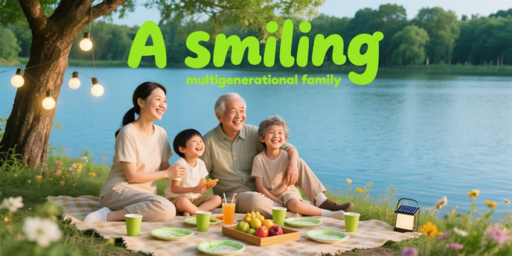 eco summer family moments in nature with reusable picnic setup