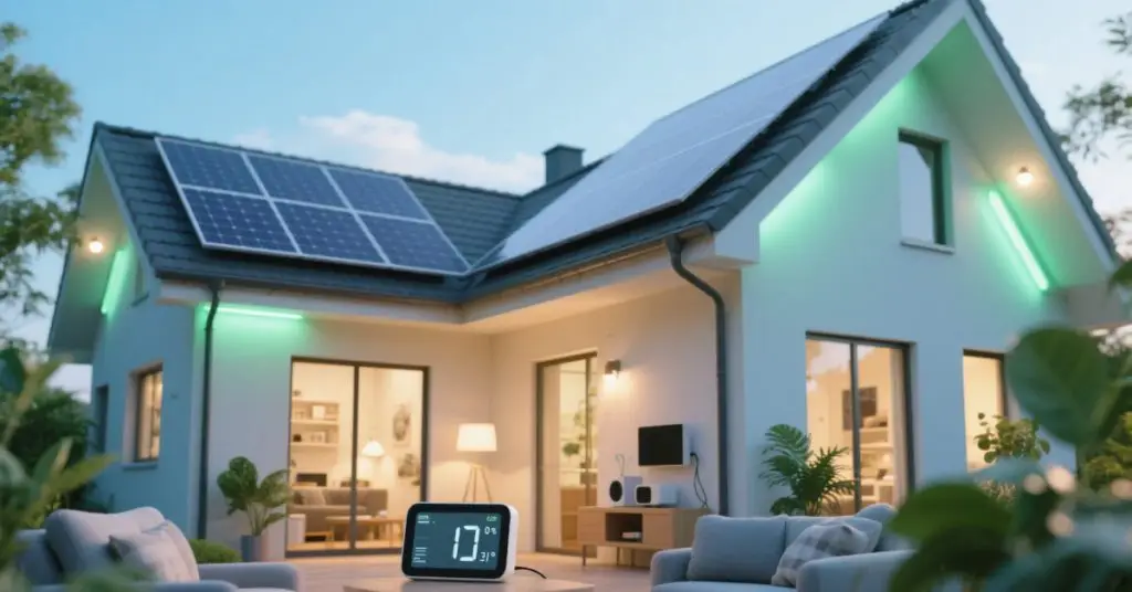 Cozy home using smart solutions to reduce energy consumption at home