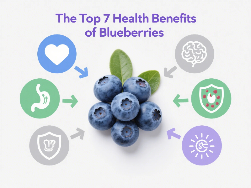 health benefits of blueberries infographic