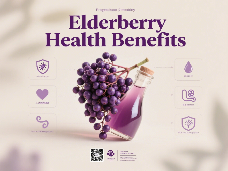 Elderberry health benefits antioxidants syrup immune support infographic”