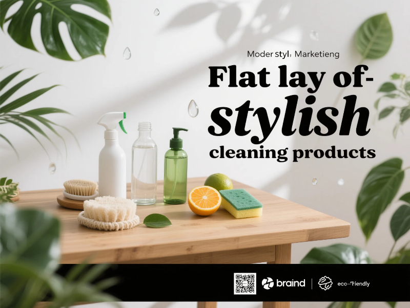 Eco-friendly refillable cleaning bottles representing the Biodegradable Cleaners Refill Concept