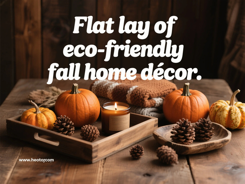 Sustainable Fall Home Décor Ideas 2025 flat lay.