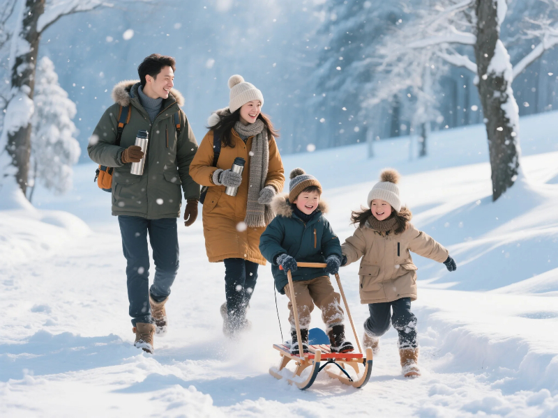 Winter Safety Tips for families enjoying outdoor activities in the snow safely