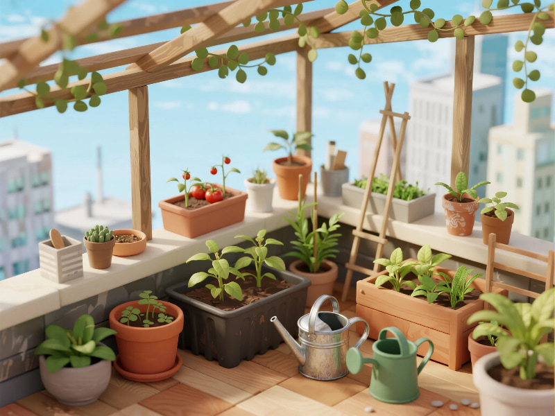 Eco-Friendly Gardening Tips for Small Spaces — vertical herb wall on a small patio