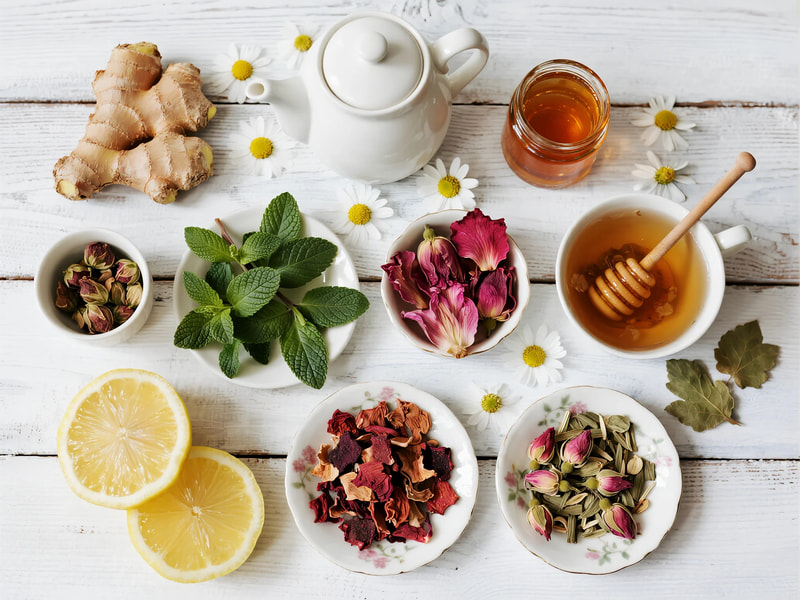 Herbal Teas for Winter Wellness – Cozy winter morning tea setup