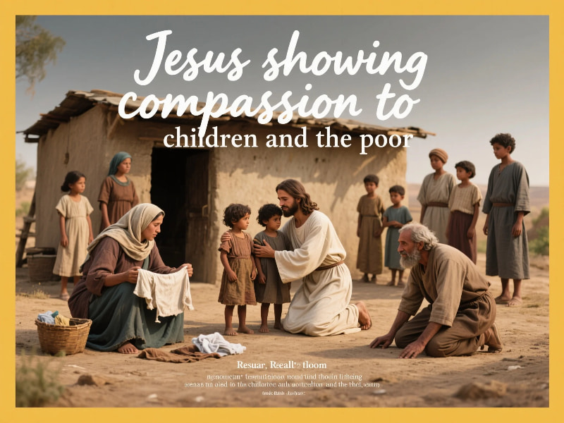 Jesus Christ demonstrating compassion and love