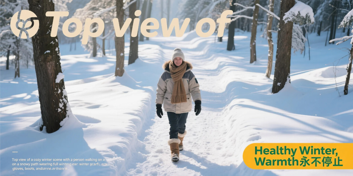 Winter Walking Tips for Safety & Health — person walking safely on a snowy path