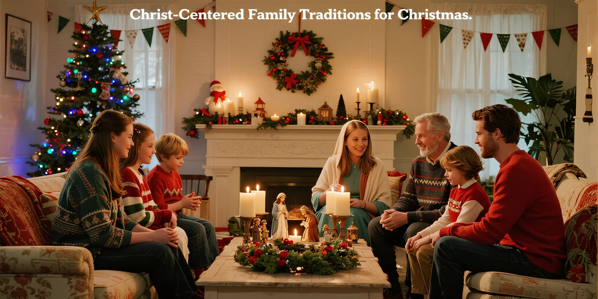 Family Traditions for Christmas around the nativity scene and Bible reading