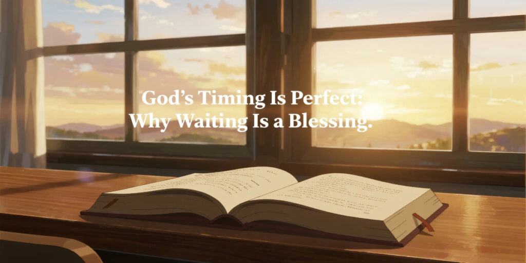 Hands holding clock over Bible showing God’s Timing Is Perfect: Why Waiting Is a Blessing