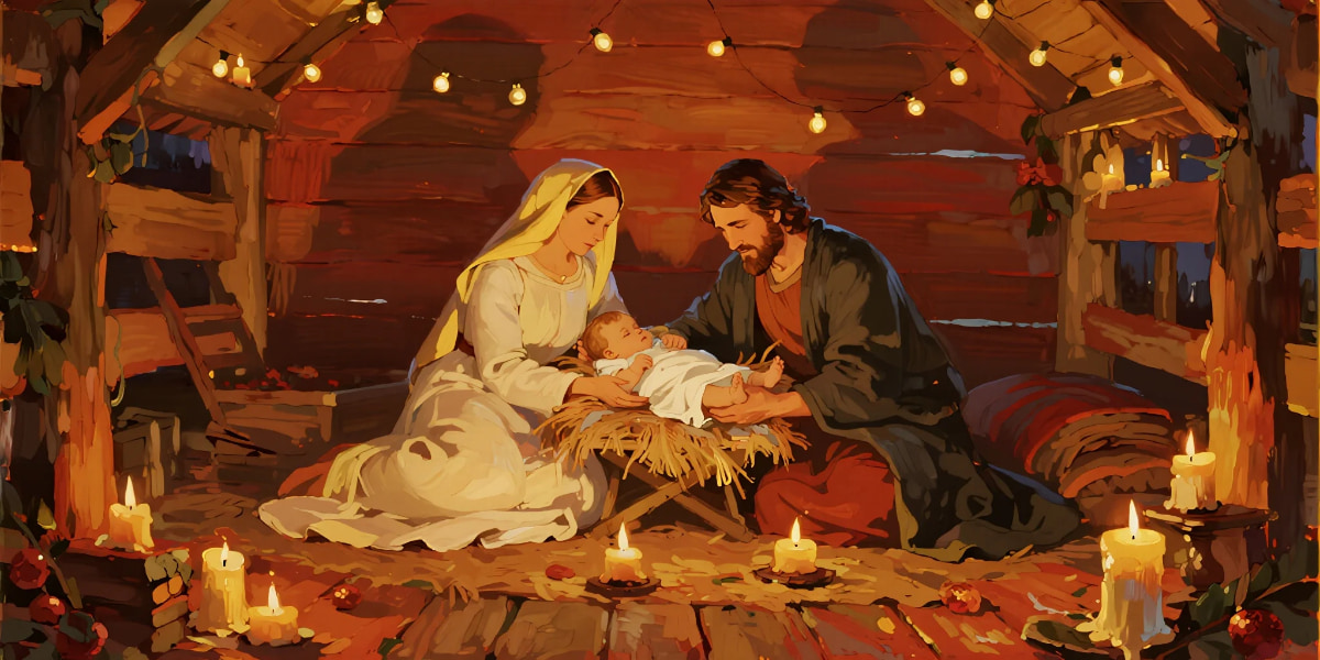 Keep Christ in Christmas Nativity Banner