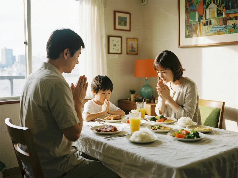 Family practicing Christ-centered living