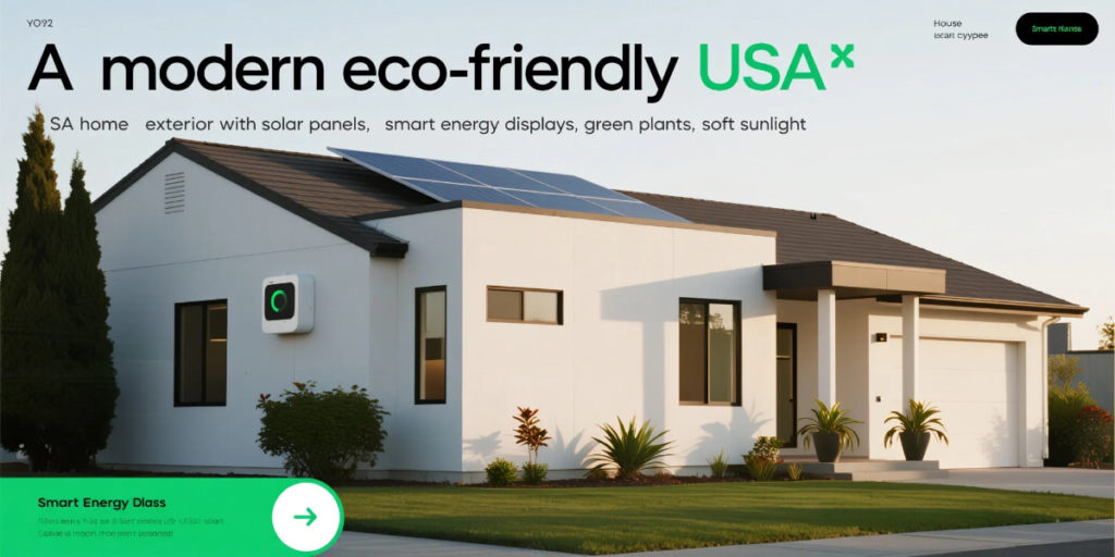 “Clean Energy at Home solar-powered eco-friendly house”