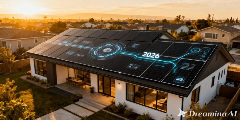 A modern home installation of high-efficiency Solar Panels in 2026 under a clear sky.