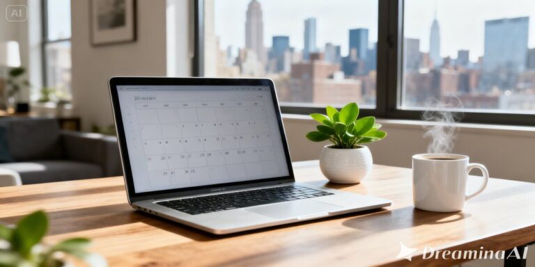 A person learning how to design a sustainable weekly routine using a digital planner.